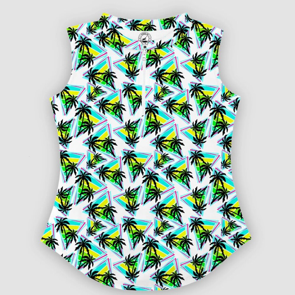 Proud 90 / On Par Golf size ladies' large L, Women's Gnarly Palms sleeveless top